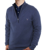 GANT dark jeans blue half zip sweater