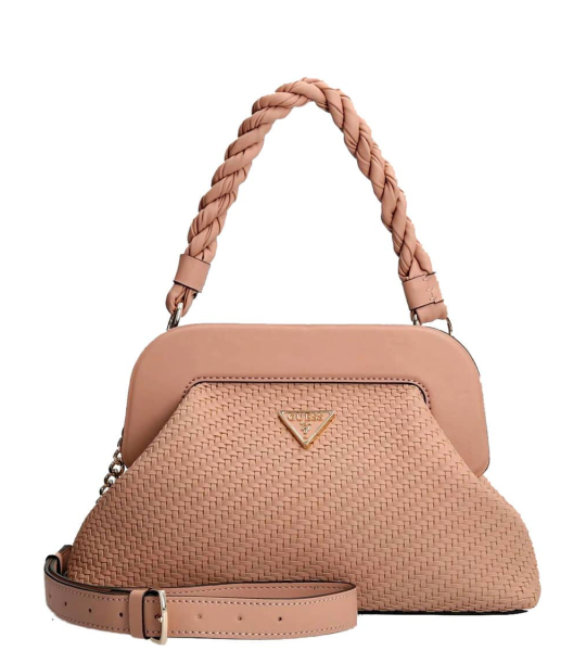 Guess Hassie Frame crossbody Rosewood