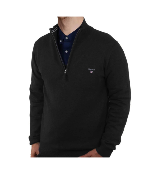 GANT black half zip sweater