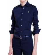 Women's Ralph Lauren  Kendall navy long sleeve casual shirt