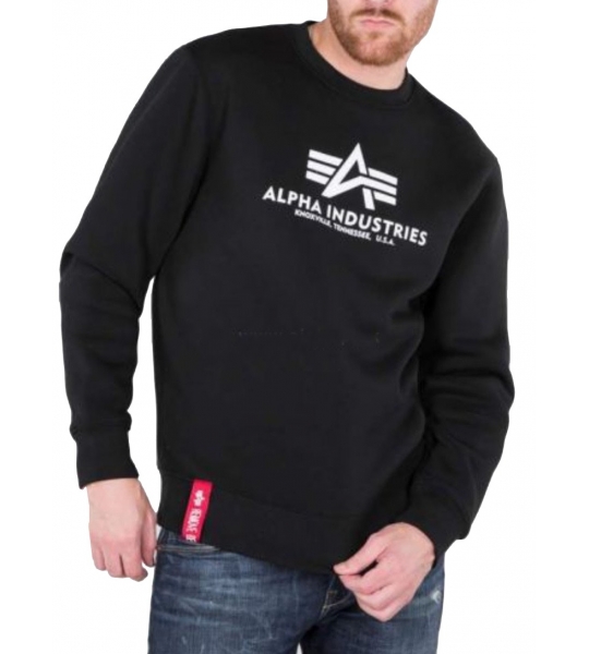 Alpha Industries black Medium Shield Crew sweatshirt