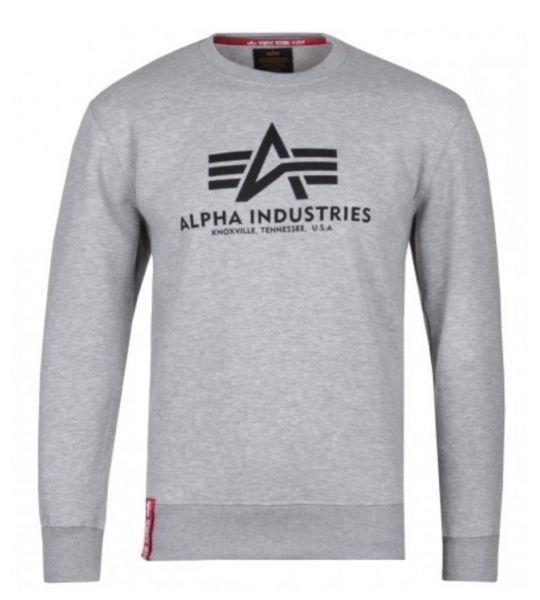 Alpha Industries Grey Medium Shield Crew sweatshirt